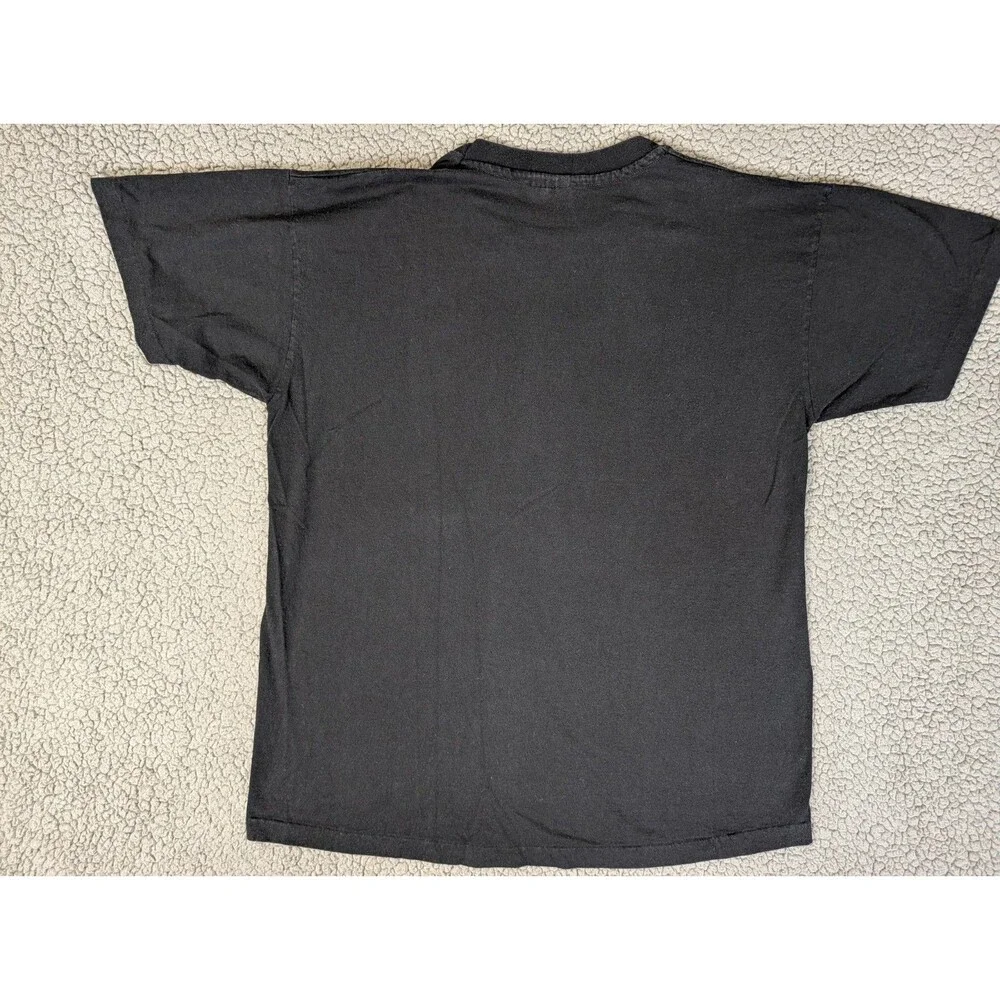 Vintage 90s White Out Ski Vail Colorado Snow T Shirt Mens XL Single Stitch Black